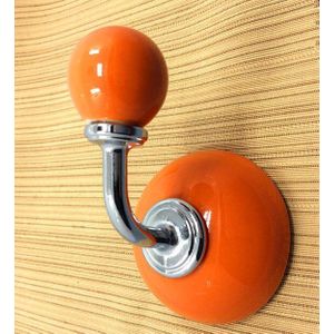 Keramische Wand Haken Gordijn Tie Backscoat Haken Decoratieve Kleerhangers Kat Hangers Oranje Zilver Chrome Keuken Haken