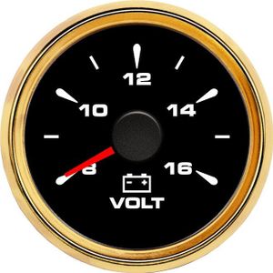 Voltmeter 52 Mm Marine Boot Volt Gauge Waterdicht Voltage Volt Indicator Met 7 Kleuren Backlight 8-16V 2 inch Gauge Voor Auto