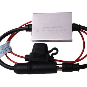 Fm Signaal Versterker Anti-Interferentie Metalen Auto Antenne Radio Universele Auto Fm Booster Amp Voor Universal 12V Auto voertuig Boot