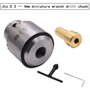 ^ Mini Boorkop Micro 0.3-4Mm Jto Taper Gemonteerd Boorkop En Wrench Key Draaibank Accessoires Drie-Jaw 1Set