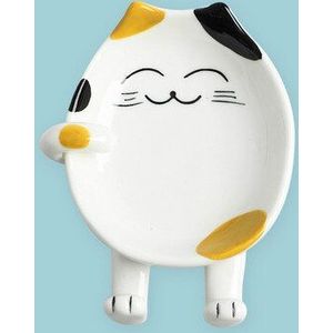 1 Pc Cartoon Kat Keramische Pot Deksel Houder Keuken Pan Cover Stand Spatel Eetstokjes Rack Plank Gebruiksvoorwerp Houder Lepel rest