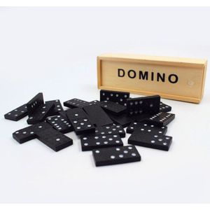 2020NEW 28 Stuks Domino Set Houten Doos Traditionele Reizen Boord Domino Games Speelgoed Family Game Speelgoed