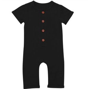 Pasgeboren Peuter Baby Jongen Meisje Kleding Zomer Lente Romper Speelpakje Casual Korte Mouw Kleding Solid Outfits 0-24M