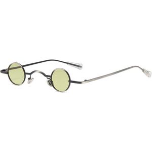 Retro steampunk zonnebril, eenvoudige ronde spiegel glazen, grappige persoonlijkheid straat schieten trend gepolariseerde zonnebril