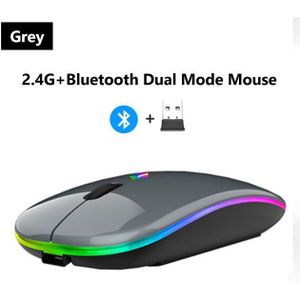 Draadloze Muis 2.4G Bluetooth Muizen Voor Macbook Samsung Laptop Stille Ergonomische Oplaadbare Muizen Met Led Backlit Usb Muizen