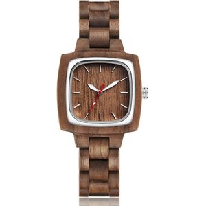 Paar Houten Horloge Mannelijke Armband Horloges Natuurlijke Real Notenhout Wijzerplaat Quartz Horloge reloj de mujer de mader Klok
