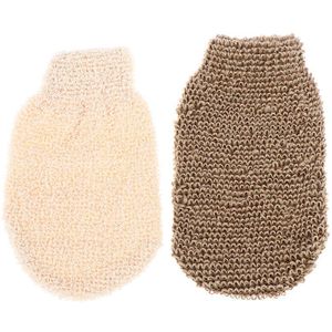 2 Pcs Peeling Exfoliërende Handschoenen Douche Body Borstel Vingers Badhanddoek Peeling Mitt Body Scrub Handschoenen Bad Spa Schuim Douche
