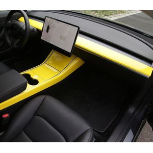 Auto Stickers Trim Dashboard Console Panel Wrap Wit Carbon Patroon Zwart Voor Tesla Model 3 Auto Interieur accessoires