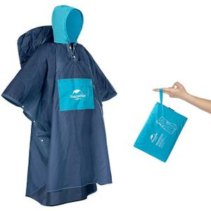 Naturehike Draagbare Outdoor Regenjas Voor Volwassenen Herbruikbare Regen Poncho Met Kap En Mouwen Lichtgewicht Wandelen Opvouwbare Regenjas