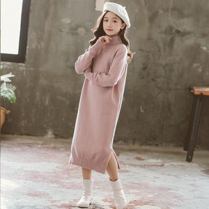 Meisjes Trui 2022 Herfst En Winter Koreaanse Lange Stijl Tiener Meisjes Truien Kids Meisjes Mode Coltrui Zachte, #9132