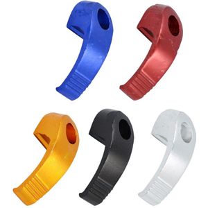 5Pcs Refit Onderdelen Haak Single-Gat Haak Opbergtas Haak Aluminium Haak Voor Motorfiets Elektrische Scooter Helm (Rood Blauw