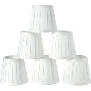 Moderne Europese Stijl Droplight Wandlamp Kaars Kroonluchter Lampenkap 6 Stuks Set (Effen Wit)