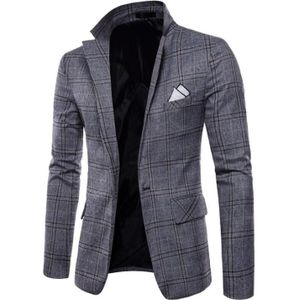 Casual bedrijvengids lange mouwen plaid strepen suits mannen blazer masculino slim fit casaco jaqueta masculina jassen mens jacket herfst