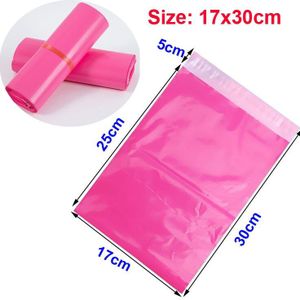 100 Stks/partij Plastic Envelop Self-Adhesive Seal Koerier Opbergzakken Wit Groen Roze Plastic Poly Envelop Mailer Tassen