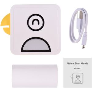 Poooli L2 Pocket Thermische Printer 58Mm Draadloze Bt Printer 300Dpi W/1 Rol Thermisch Papier Voor Afdrukken labels Lijsten Foto &#39;S Maken