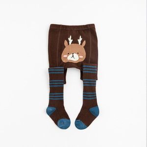 Baby Katoen Panty Meisjes Rib Peuter Panty Kinderen Jongens Lente En Herfst Gebreide Animal Gedrukt Panty Baby Accessoires