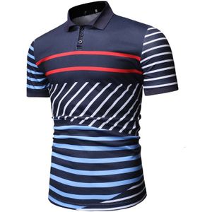 mannen Zomer Gestreepte Polo Shirt Business Casual Polo Shirt