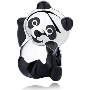 Authentieke 925 Sterling Zilver Charm Bead Mooie Panda Enamel Animal Charms Fit Originele Armbanden Diy Sieraden