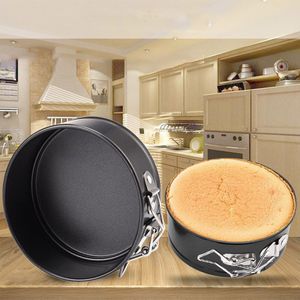 1Pcs Thuis Bakken Cake Pan Mini Ronde Cake Tin Non Stick Lente Vorm Losse Base Bakvorm Pan Tray huishouden Keuken Bakvormen