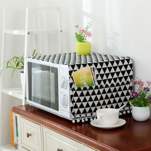 30X90Cm Eetkamer Universele Kwastje Print Katoen Linnen Stofdicht Magnetron Cover Home Decor Machine Protector Accessoires