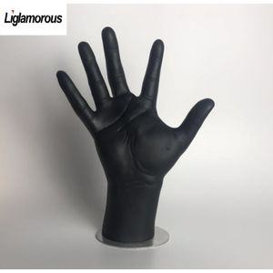 Liglamorous 1 Pc Mannen Mannequin Handen Arms Display Handschoenen Sieraden Vijf Vingers Elkaar Flexibele Zacht Materiaal Zwart Model hand