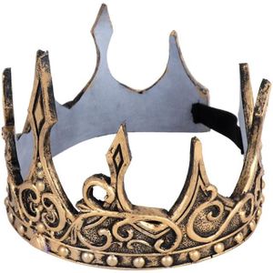 Royal Middeleeuwse Crown Hoofdband Pu Schuim Crown Men's Soft Pu Schuim 3D Zachte Middeleeuwse Koning Kroon Hoofdtooi Party Decoratie