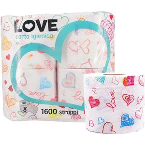 1 Pack Van 8/10 Rollen Papier Met Kleur Afdrukken Handdoeken Toiletpapier 3-Layer Huishouden Papierrol Hout pulp Toiletpapier