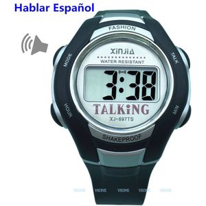Spaans Praten Horloge Voor Blinden En Ouderen Elektronische Sport Spreken Horloges