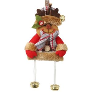 Kerstversiering Plaid Doek Opknoping Klokken Hanger Boom Cartoon Ornamenten