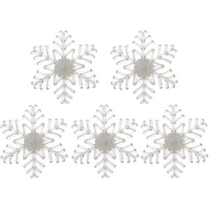 5Pcs Nachtlampje Led Licht Kerst Kleurrijke Lamp Sneeuwvlok Licht Sucker Lamp