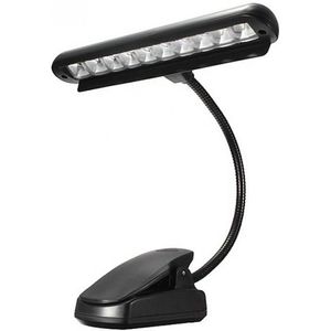9 LED Clip-on Music Stand Lichten Draagbare Flexibele Zwanenhals Oogbescherming Leeslamp Boek Licht USB Bed Bureaulamp