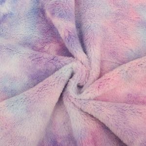 Winter Pluche Regenboog Kleur Warm Stof Voor Diy Thuis Textiel Kleding Speelgoed Ambachten Naaien Kunstmatige Bont Stof 45*145 Cm/st