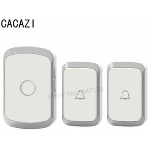 CACAZI Draadloze Deurbel Waterdicht AC 110-220 v 300 m Afstandsbediening Deurbel 2 Knoppen + 1 Ontvanger 36 Melody 4 Volume Deurbel