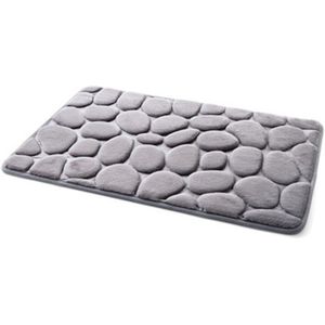 Badkamer Tapijt Traagschuim Tapijt Coral Fleece Matten Set Antislip Pebble Flanel Pad Vloer Tapijt Set Matras Voor badkamer Decor