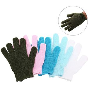 1Pc Willekeurige Kleur Douche Exfoliërende Body Scrub Handschoen Dode Huid Verwijderen Massage Spa Bad Mitt