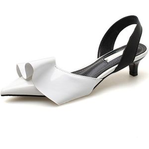 Zomer Hoge Hakken Stiletto Terug Riem Sexy Puntschoen Slingback Sandalen Elegante Schoenen Dames Zwart