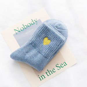 3 Pairs Winter Liefde Geborduurde Effen Katoen Vrouwen Sokken Comfortabele Harajuku Warmte Kawaii Casual Dames Crew Sox