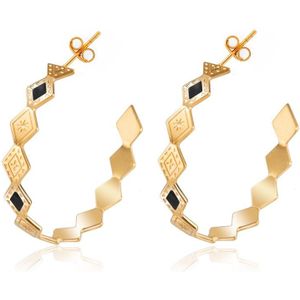 Wild & Gratis Bohemian Gold Open Oorringen Voor Vrouwen Delicate Geometrische Vorm Grote Cirkel Hoops Earring Rvs Sieraden