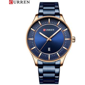 Luxe Gold Business Quartz Horloges Mannen Roestvrij Stalen Band Horloge Auto Datum Klok Mannelijke Klassieke Horloge