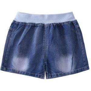 3-7Y Zomer Causale Kids Baby Jongens Shorts Blauw Elastische Taille Rechte Broek Shorts Outfits
