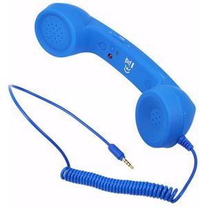 Bedrade Oortelefoon Klassieke Retro 3.5 Mm Comfort Telefoon Handset Mini Mic Speaker Telefoontje Ontvanger Voor Iphone Samsung Huawei