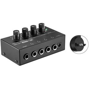 HA400 4 Kanalen Mini Stereo Hoofdtelefoon Versterker Met Power Adapter Us/Uk/Eu/Au