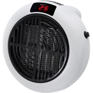 900W Mini Draagbare Elektrische Kachel Snelle Verwarming Air Warmer Fan Voor Home Office Desktop Eu Plug 12 Uur timer Wit Zwart