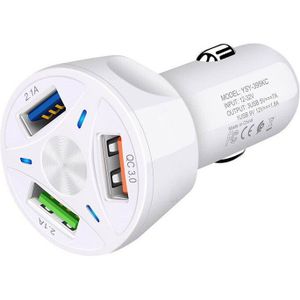 3 Port Usb Snel Opladen Auto Sigarettenaansteker Adapter Socket Quick Lading QC3.0 Auto Oplader Voor Huawei Iphone Samsung Android