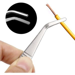 Roestvrijstalen Pincet 12.5/14/16/18 Cm Pincet Antislip Rechte Pincet &amp; Schuine Pincet Professionele Pincet