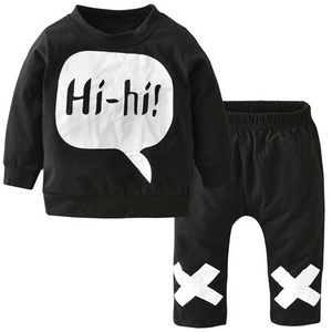 Baby Jongens Meisjes Kleding Unisex Katoen Met Lange Mouwen T-shirt + Broek 2 Stuks Peuter Outfits Pasgeboren Baby kleding Set