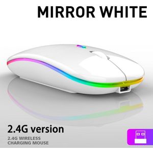 Bluetooth Draadloze Muis 2.4G Ontvanger Gaming Muis Met Usb Oplaadbare Rgb Gamer Mouse Voor Pc Laptop Notebook Computer