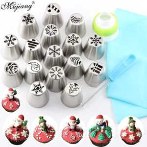 19 Pcs Russische Icing Piping Tips Kerst Pastry Nozzles Diy Cupcake Cookie Decoratie Gebak Bakken Zoetwaren Gereedschap