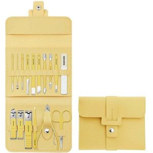 12/16pcs Nail Clippers Set Manicure Kit Nail Trimming Pedicure Tools Household Travel Nail Care Kit with Leather Case Storage