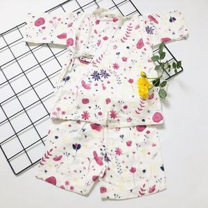 Mousseline Baby Meisje Kleding Kinderen Jongen Zomer Slaap Kleding Pijama Infantil Pyjama Set Pyjama Bad Kleding 80-120Cm